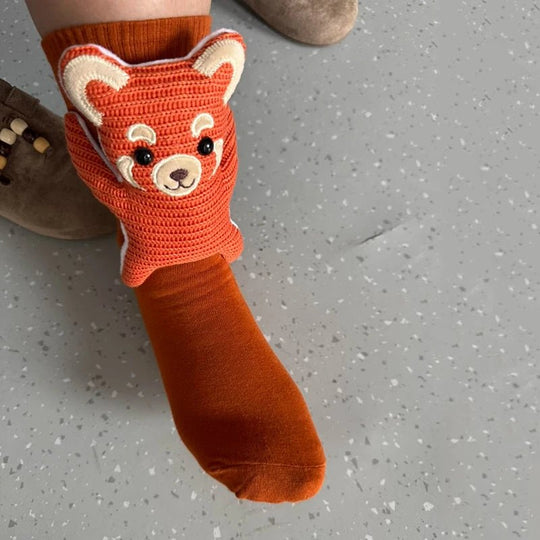 Unisex Talosukat 3D-Eläinkorostuksella Leikkisästi Mukautuva 5