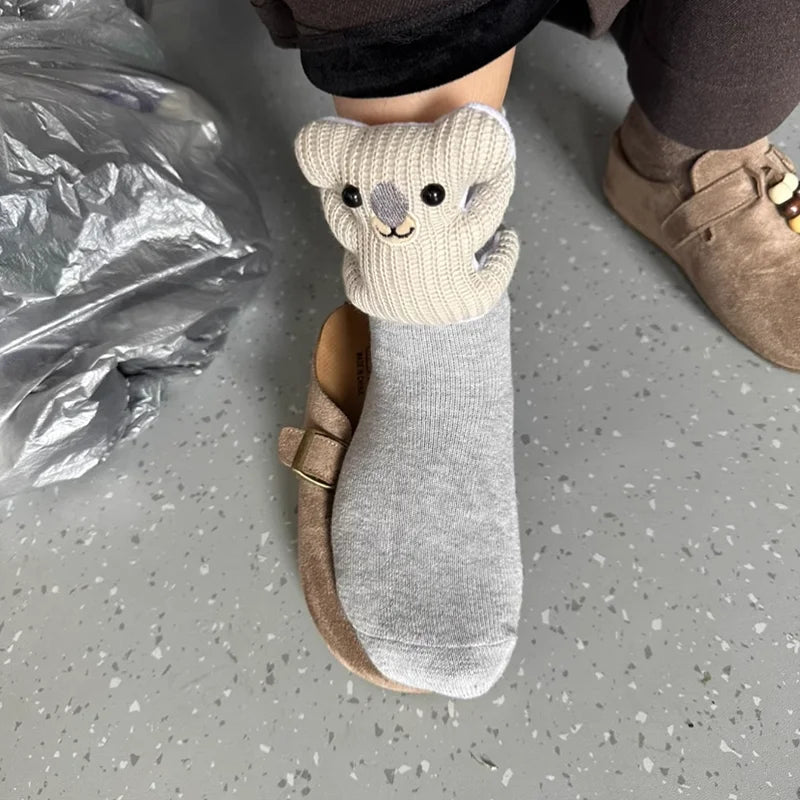 Unisex Talosukat 3D-Eläinkorostuksella Leikkisästi Mukautuva 6