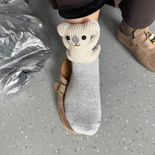 Unisex Talosukat 3D-Eläinkorostuksella Leikkisästi Mukautuva 6