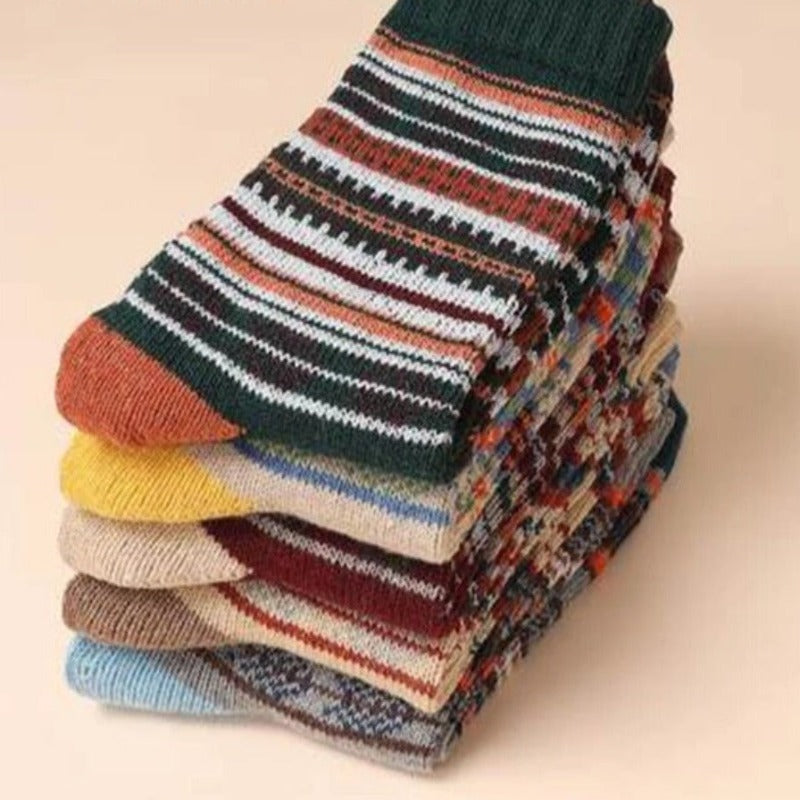 Unisex Talvisukat Värikkäillä Kuoseilla Hengittävä Materiaali 3