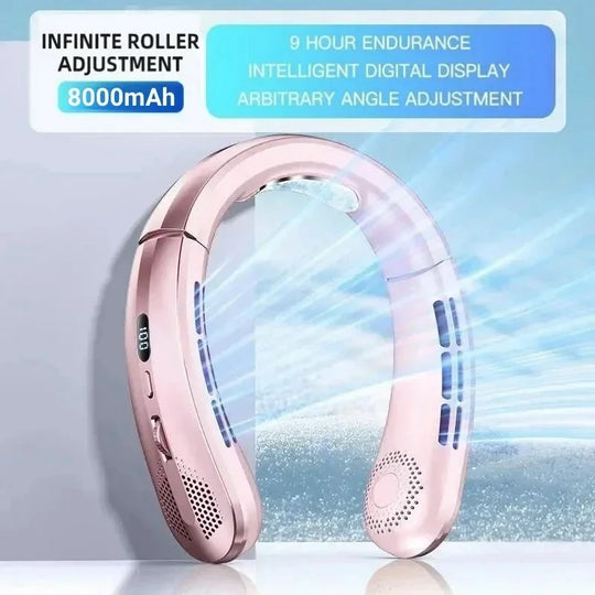 Unisex USB-Ladattava Kaulatuuletin Säädettävällä Tuulennopeudella LED-Näytöllä 11