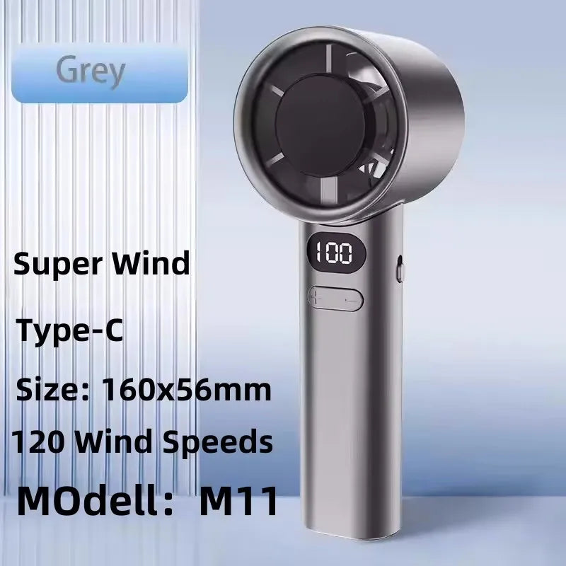Unisex USB-Ladattava Kaulatuuletin Säädettävällä Tuulennopeudella LED-Näytöllä 8