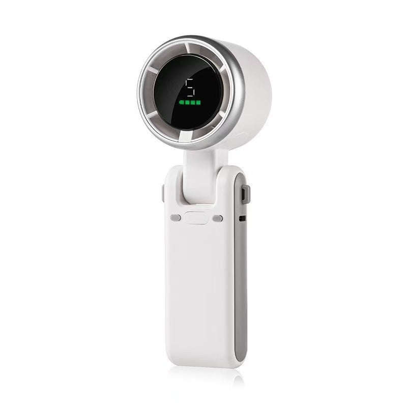 Unisex USB-ladattava kompakti kannettava tuuletin digitaalisella nopeusnäytöllä 0