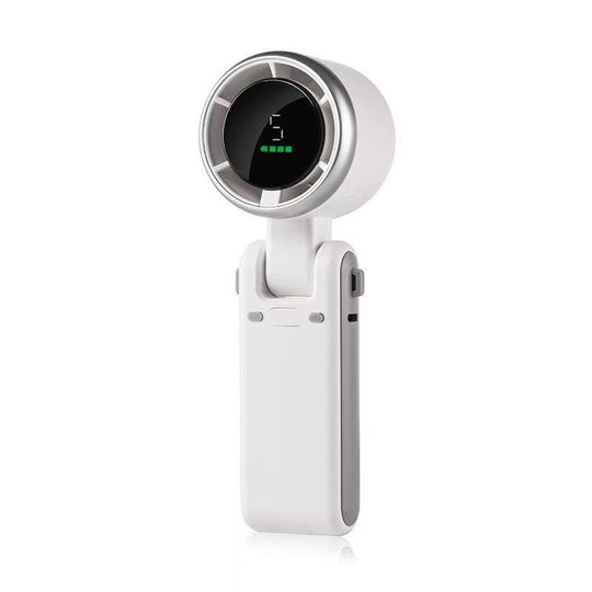 Unisex USB-ladattava kompakti kannettava tuuletin digitaalisella nopeusnäytöllä 0
