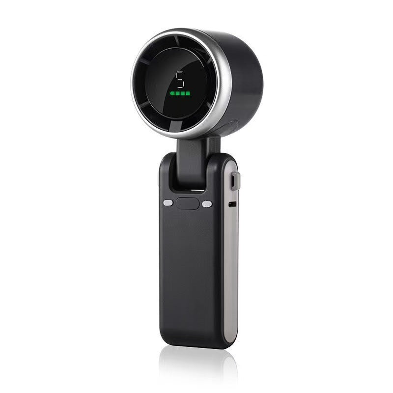 Unisex USB-ladattava kompakti kannettava tuuletin digitaalisella nopeusnäytöllä 1