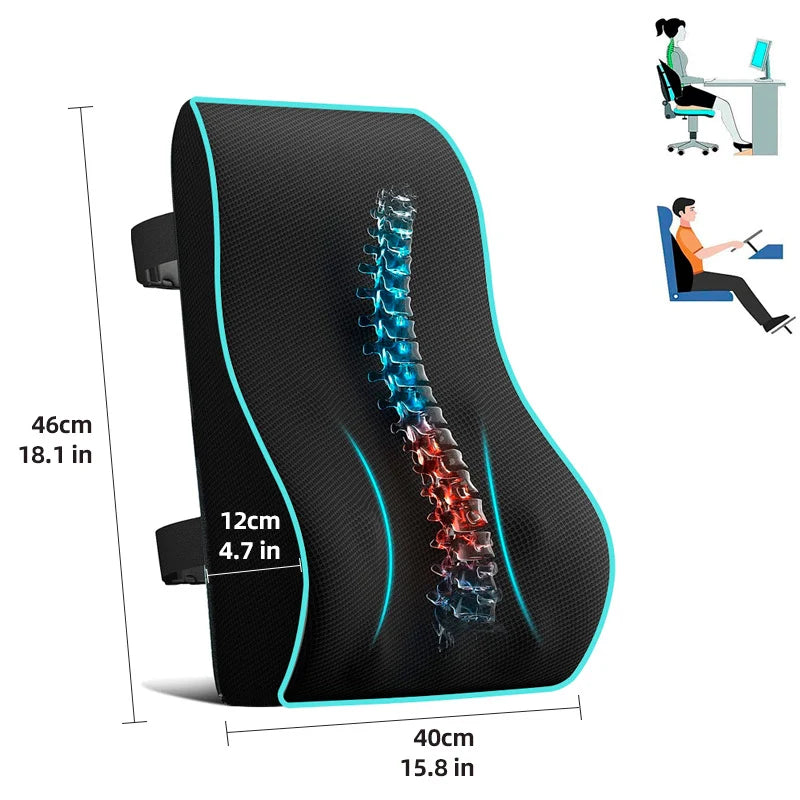 Unisex ristiselän tuki ergonomisella muotoilulla 0