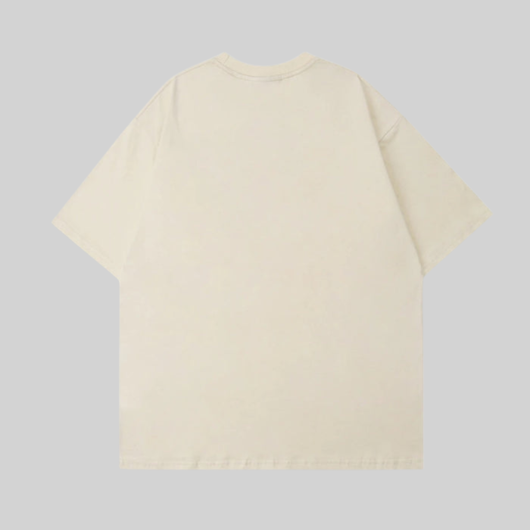Miesten Ylisuuri T Paita Vintage Print 100% Puuvilla 2