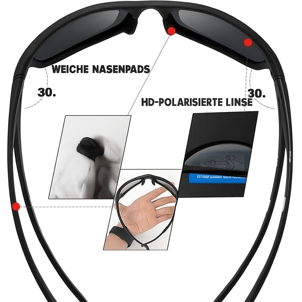 Urheilulliset Polarisoidut Aurinkolasit UV400 Suojalla 6