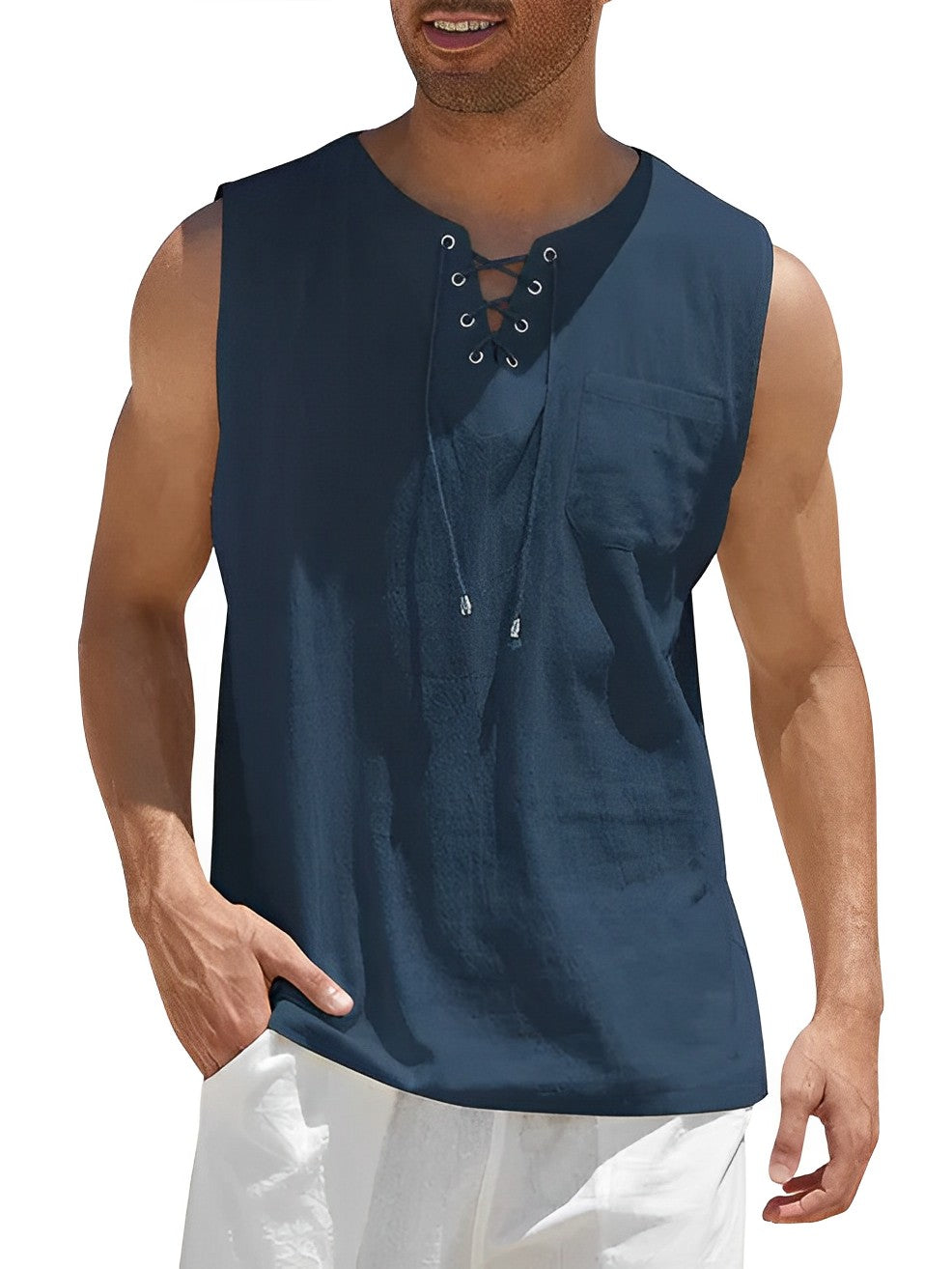 Variant image for Miesten Tanktop Yksinkertainen Hengittävä Puuvilla-43