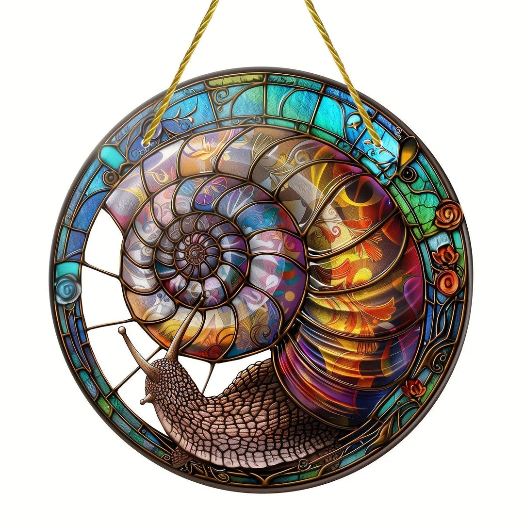 Värikäs jättiläinen etana - koristeellinen ulkoikkunakoriste 4