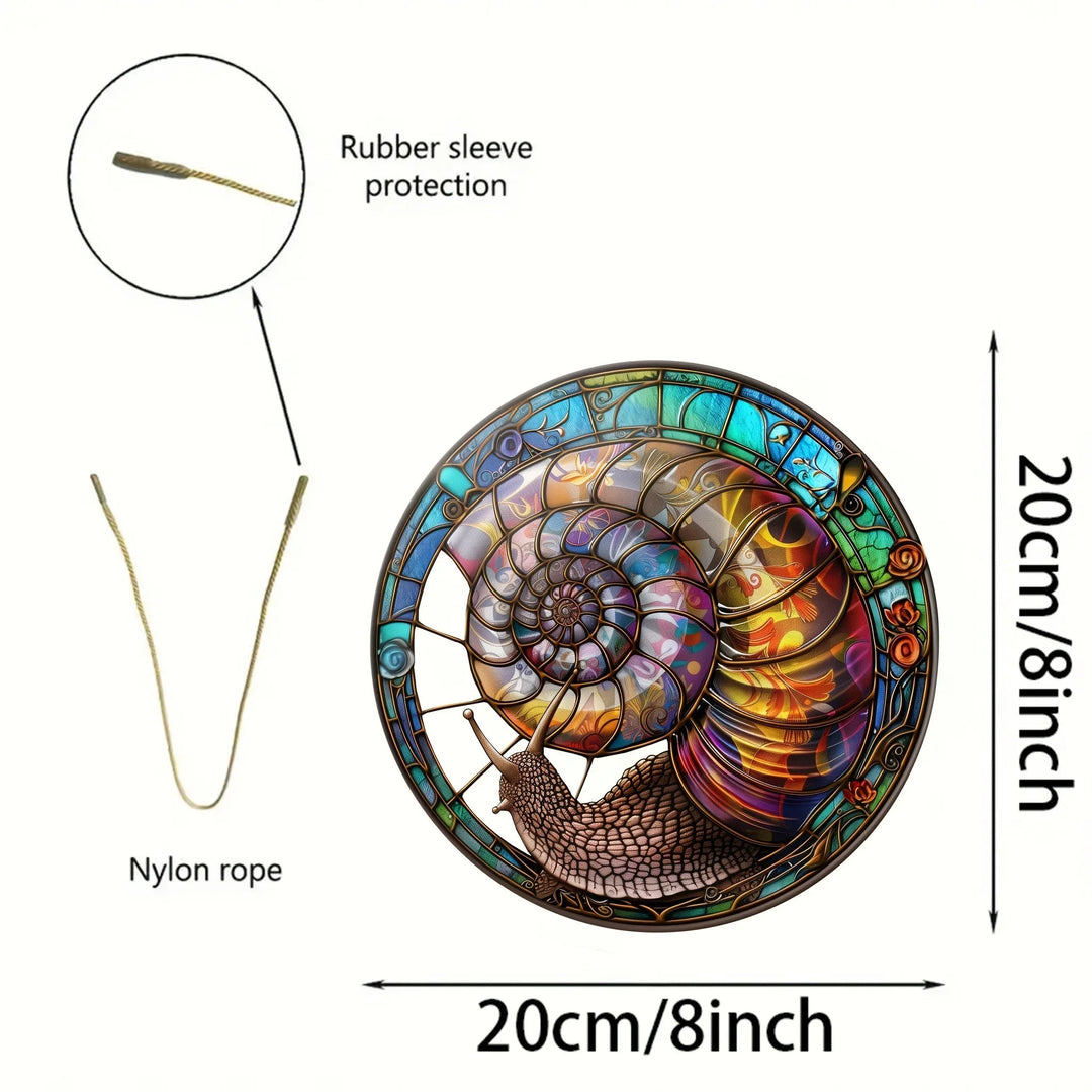 Värikäs jättiläinen etana - koristeellinen ulkoikkunakoriste 5