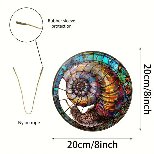 Värikäs jättiläinen etana - koristeellinen ulkoikkunakoriste 5