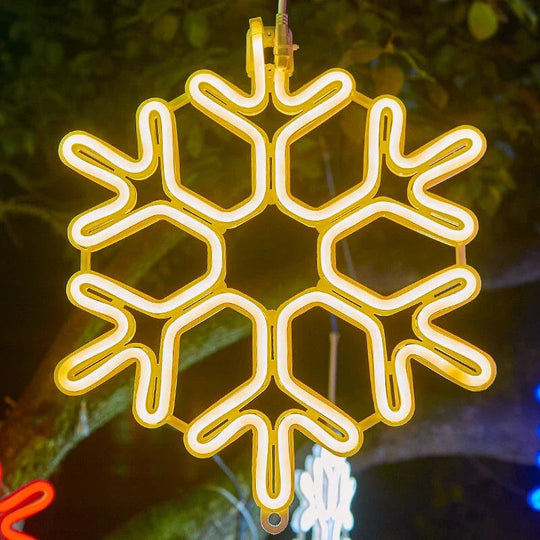 Vedenpitävät LED-lumihiutalevalot Talvikoristeisiin 0