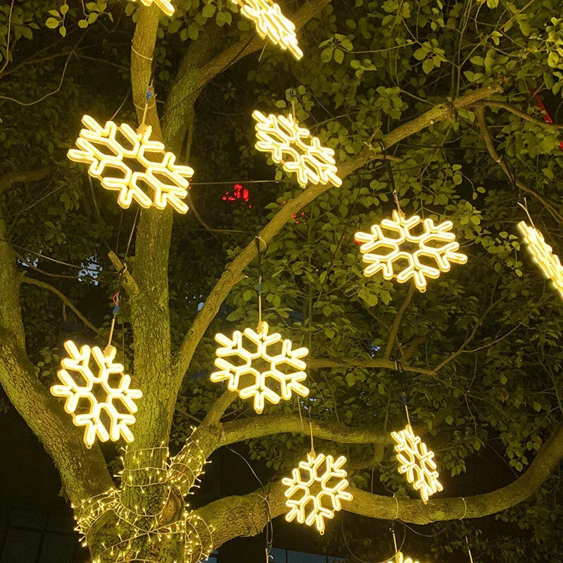 Vedenpitävät LED-lumihiutalevalot Talvikoristeisiin 1
