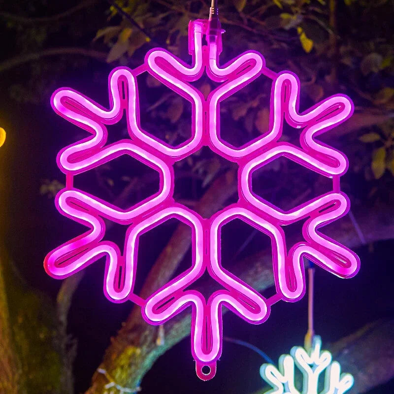 Vedenpitävät LED-lumihiutalevalot Talvikoristeisiin 8