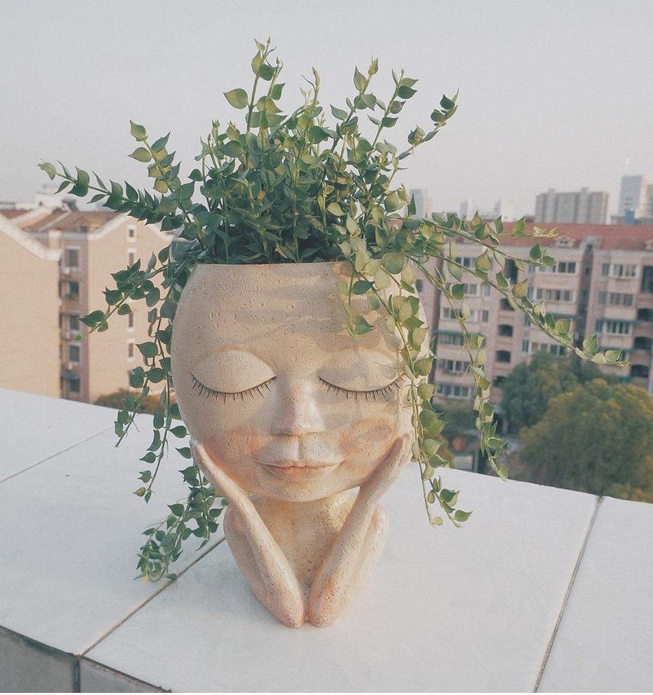 Viehättävä Kasvoruukku Interaktiiviseen Sisustukseen 5