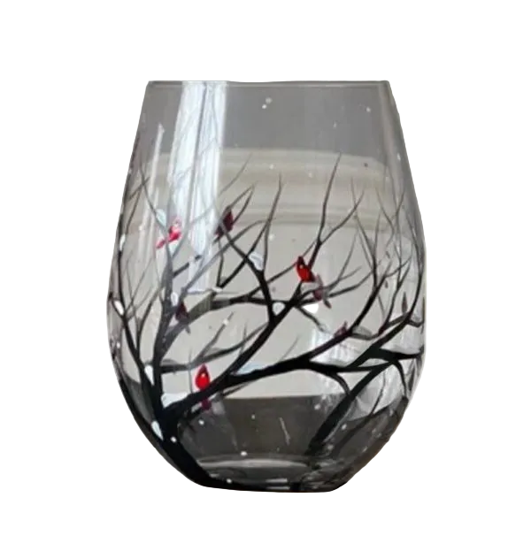 Viinilasit Four Seasons Tree -taideteos 0