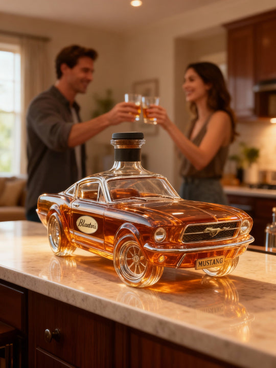 Viski- ja Bourbon-karaffi Mustang-auton muotoisena 3