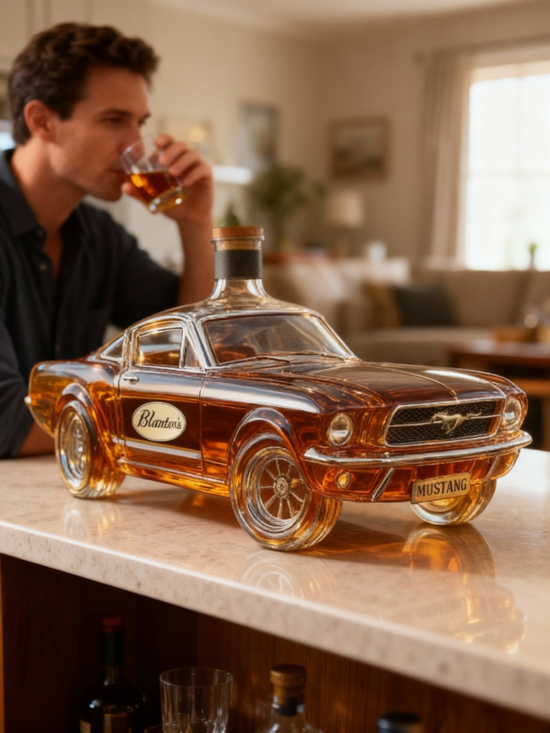 Viski- ja Bourbon-karaffi Mustang-auton muotoisena 4