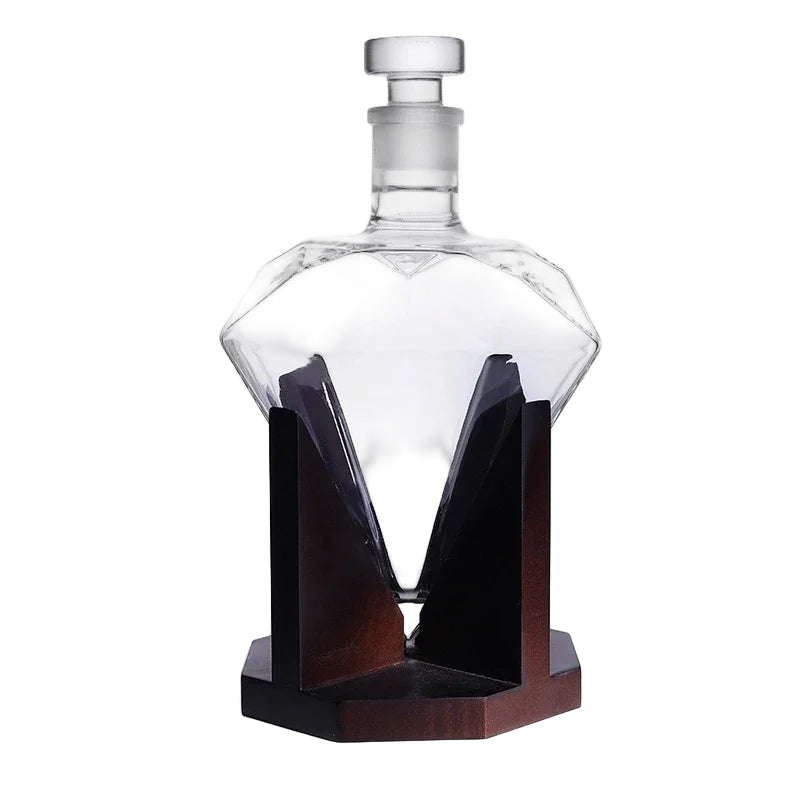 Viskikarahvi Timantin Muotoisella Puisella Pidikkeellä 6