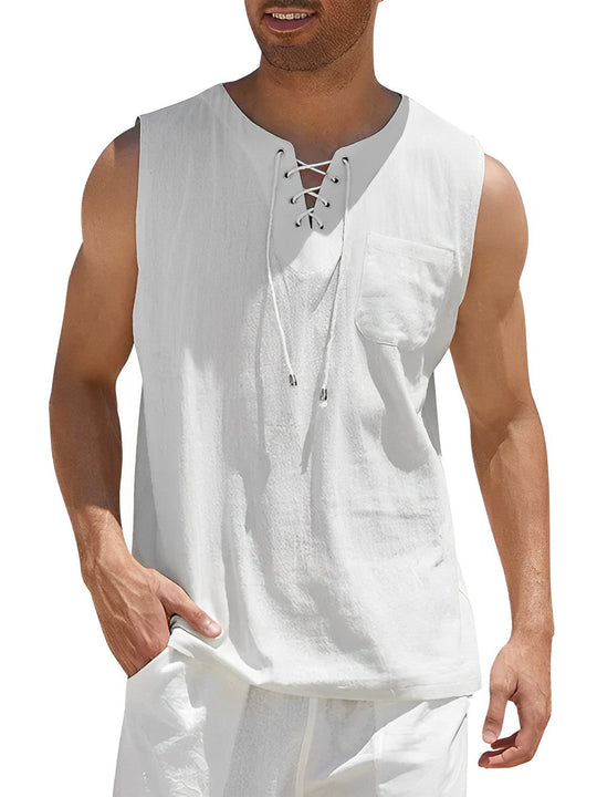 Variant image for Miesten Tanktop Yksinkertainen Hengittävä Puuvilla-55