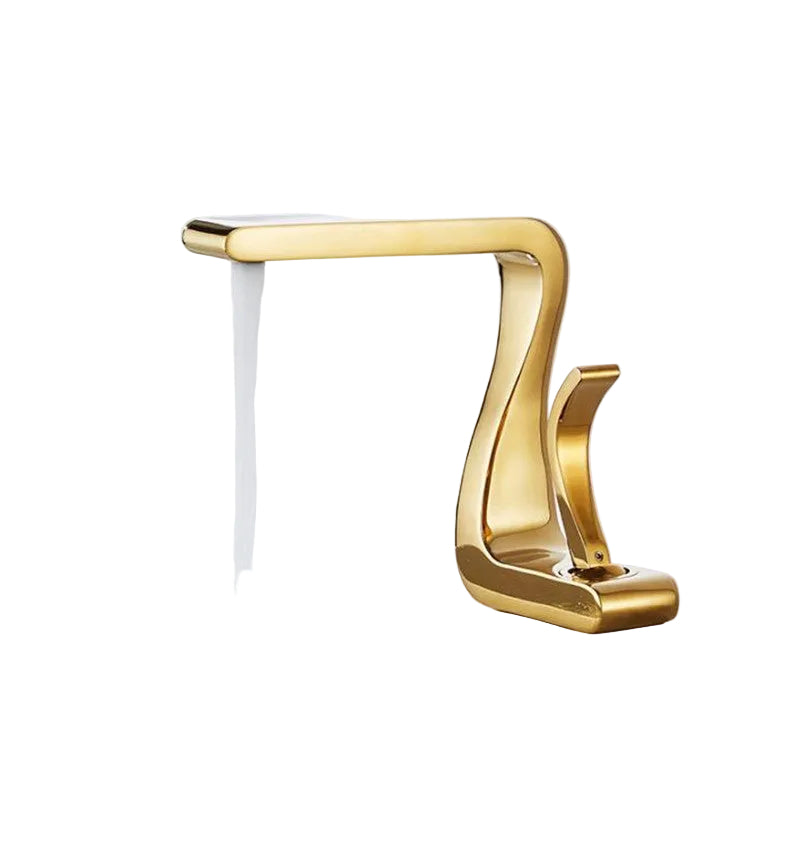 Yksikahvainen Pesuallashana Kiillotetulla Kultaisella Viimeistelyllä 0