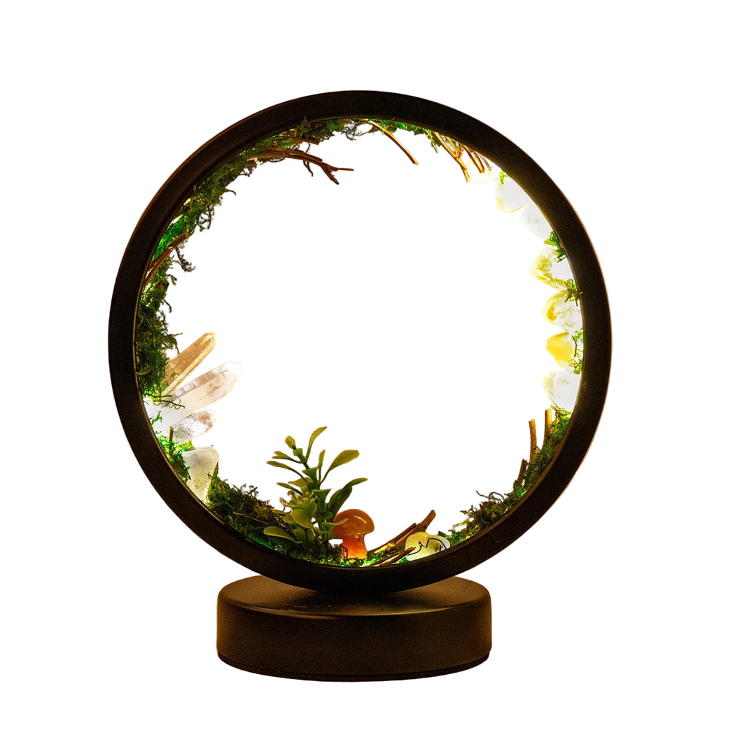 Yövalo Tyylikkäällä Pyöreällä Kehyksellä 0