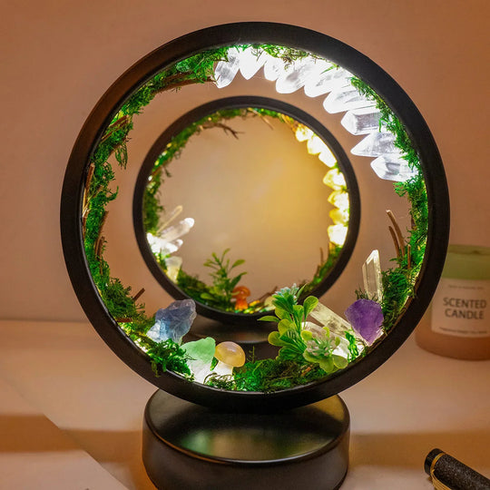 Yövalo Tyylikkäällä Pyöreällä Kehyksellä 1