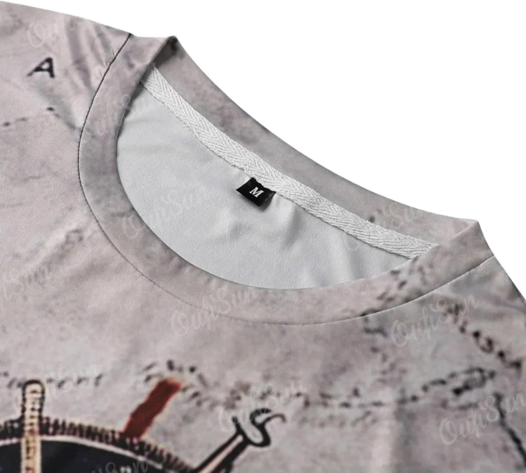 Miesten vintage-kompassi-T-paita