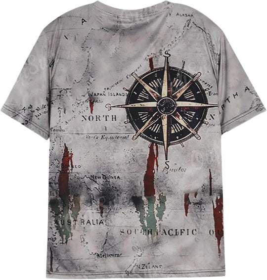 Miesten vintage-kompassi-T-paita