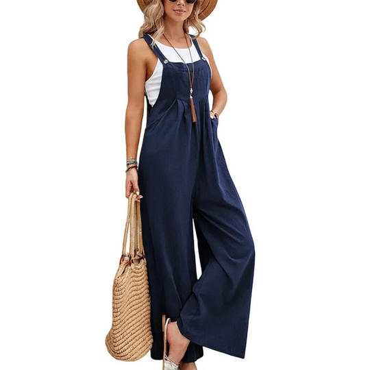 Naisten leveä jalka Baggy Bib Jumpsuit