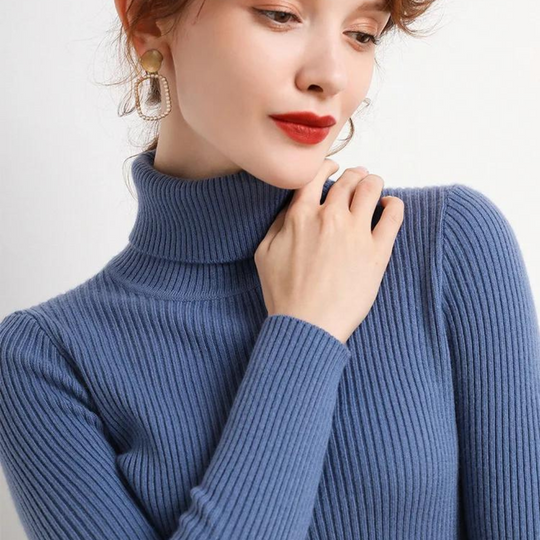 Naisten Kashmir Turtleneck Villapaita