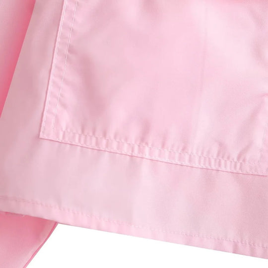 Naisten löysä cropped popliini paita