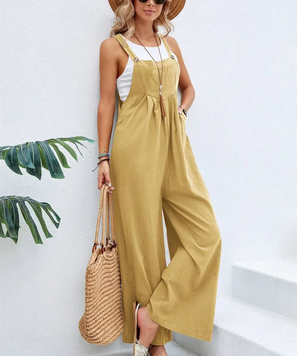 Naisten leveä jalka Baggy Bib Jumpsuit