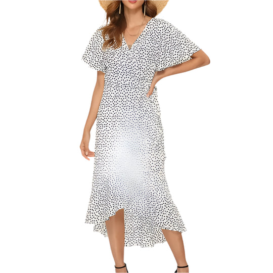 Naisten Floral Boho Chiffon Maxi Mekko