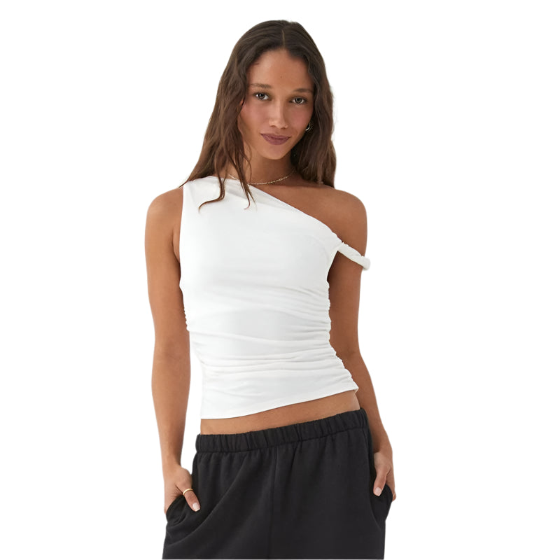 Naisten off-shoulder Crop tankkitoppi