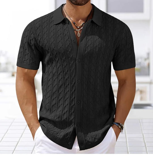 Miesten retro-jacquard-neulepolo