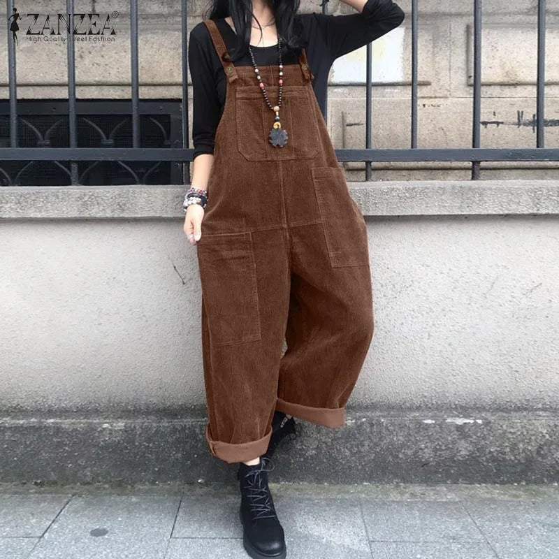 Naisten Corduroy Jumpsuit