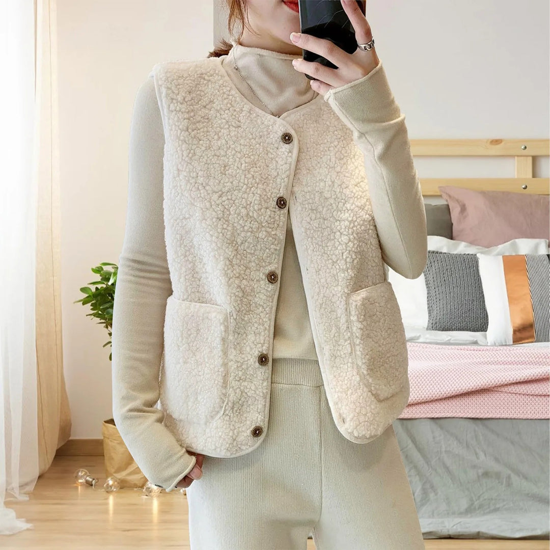 Naisten Plush Fleece-liivi