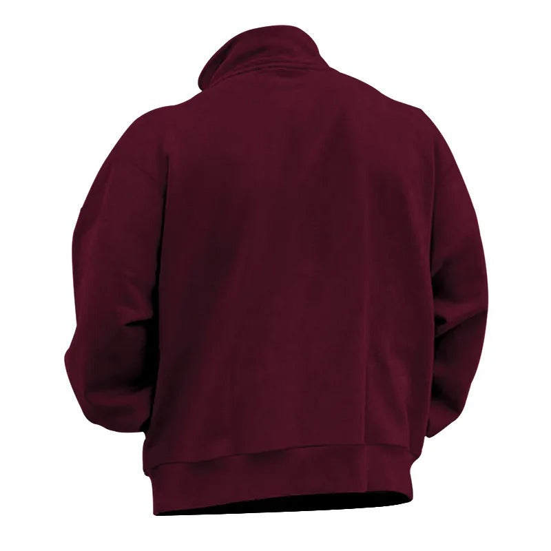 Miesten Stand-kaulus Half-Zip Huppari