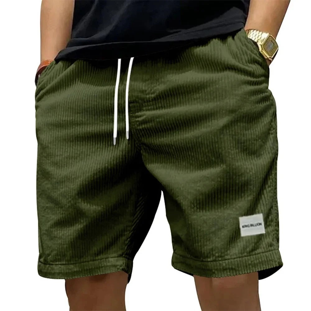 Miesten vintage-corduroy-cargoshortsit