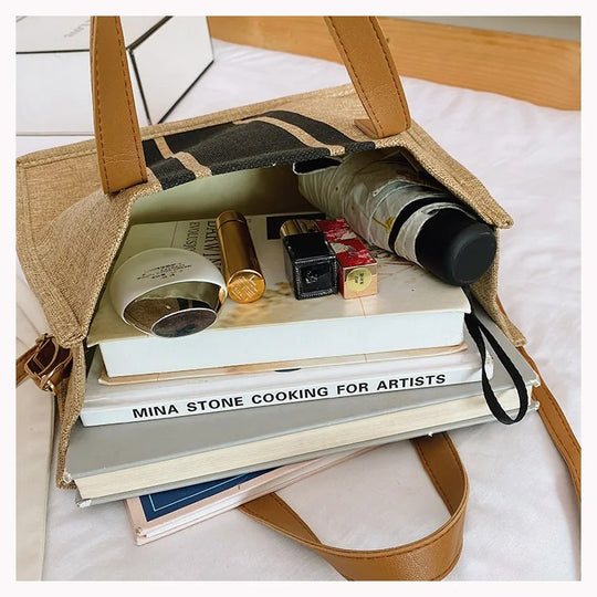 Naisten Canvas Bucket Tote