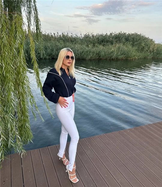 Naisten Turtleneck Pitkähihainen Jumpsuit