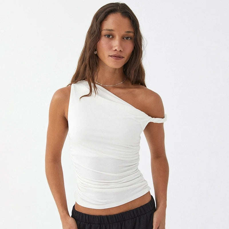 Naisten off-shoulder Crop tankkitoppi