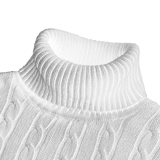 Miesten neulottu turtleneck villapaita