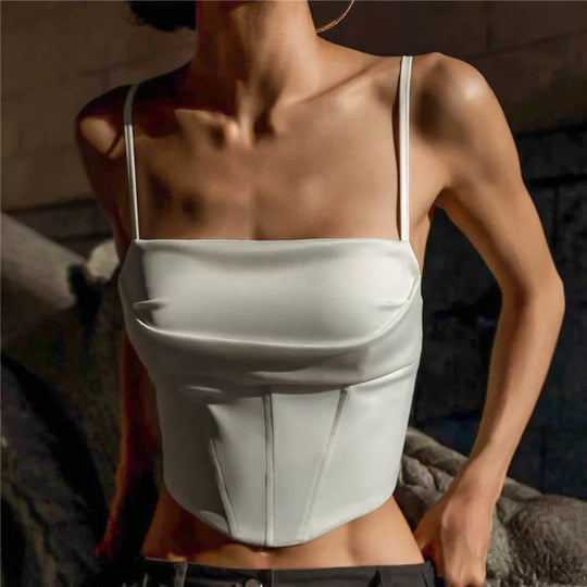 Naisten Lace-Up Spagettihihnainen Crop-top
