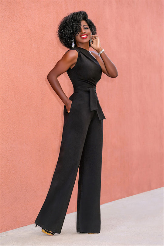 Yksi olkapää Bodycon Jumpsuit