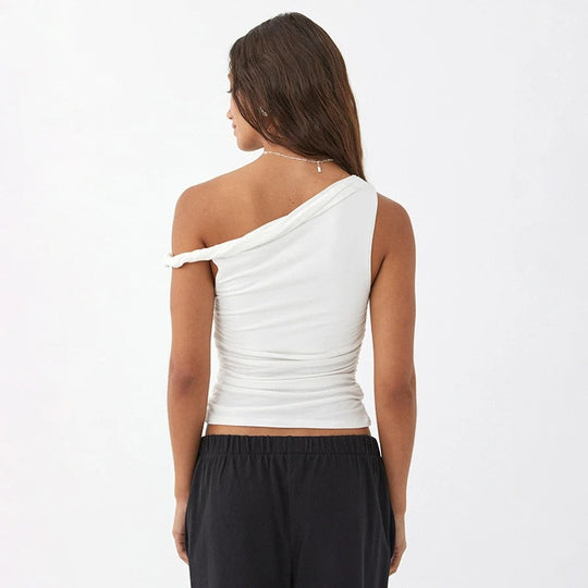 Naisten off-shoulder Crop tankkitoppi