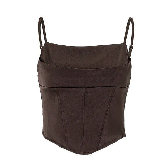 Naisten Lace-Up Spagettihihnainen Crop-top
