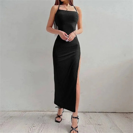Naisten selkätön Halter kaula Bodycon mekko